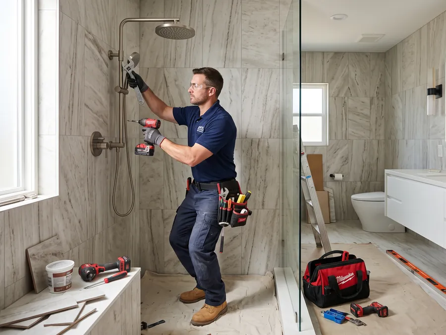 Bathroom Remodeling service in progress