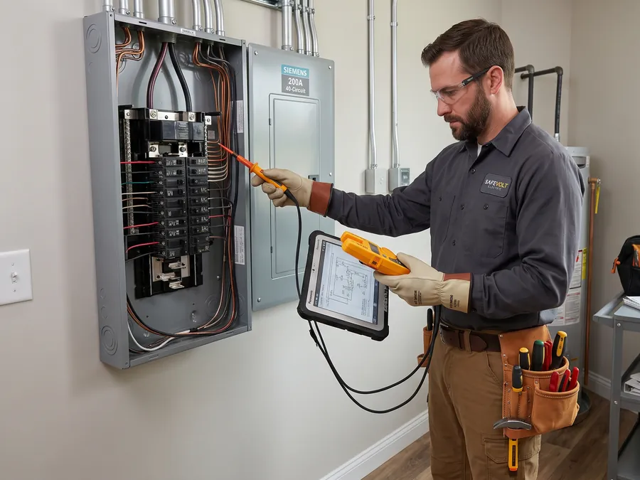 Electrical service in progress
