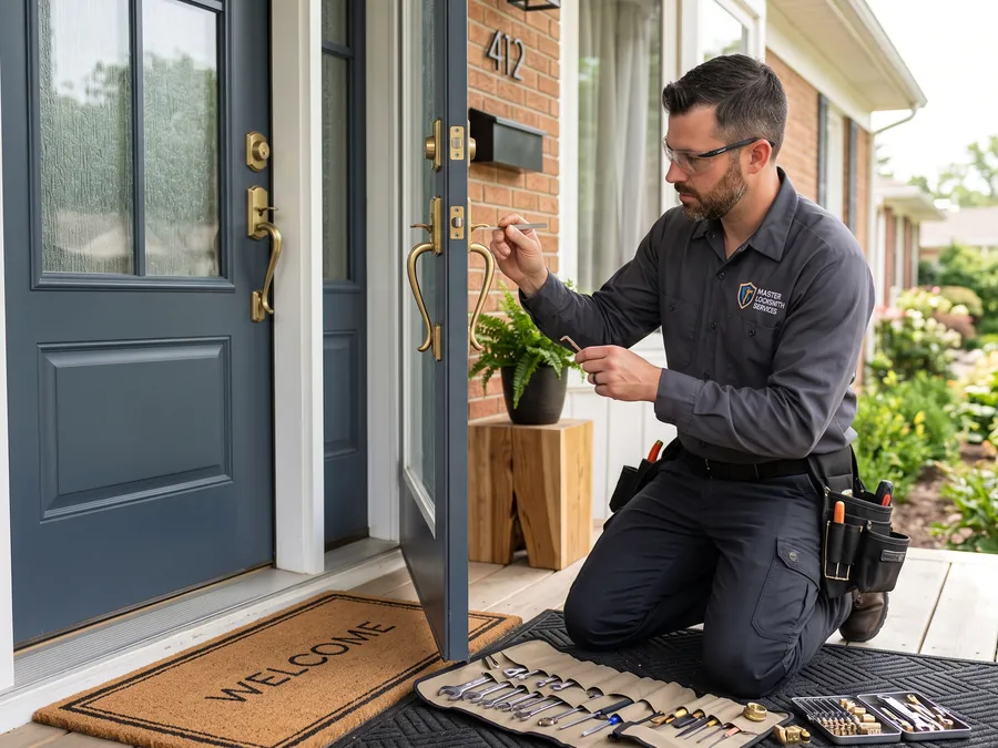 Locksmith service in progress