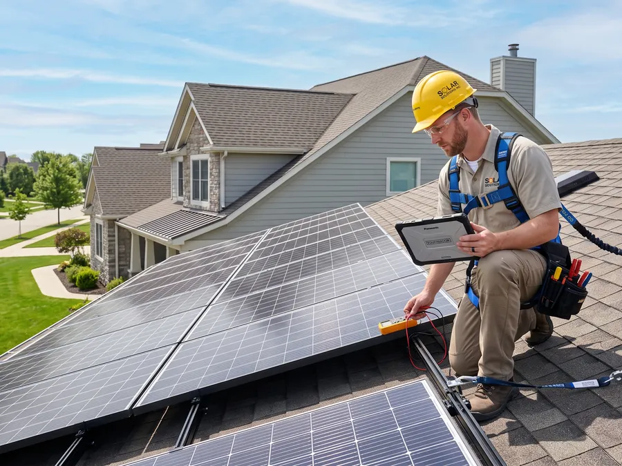 Solar service in progress