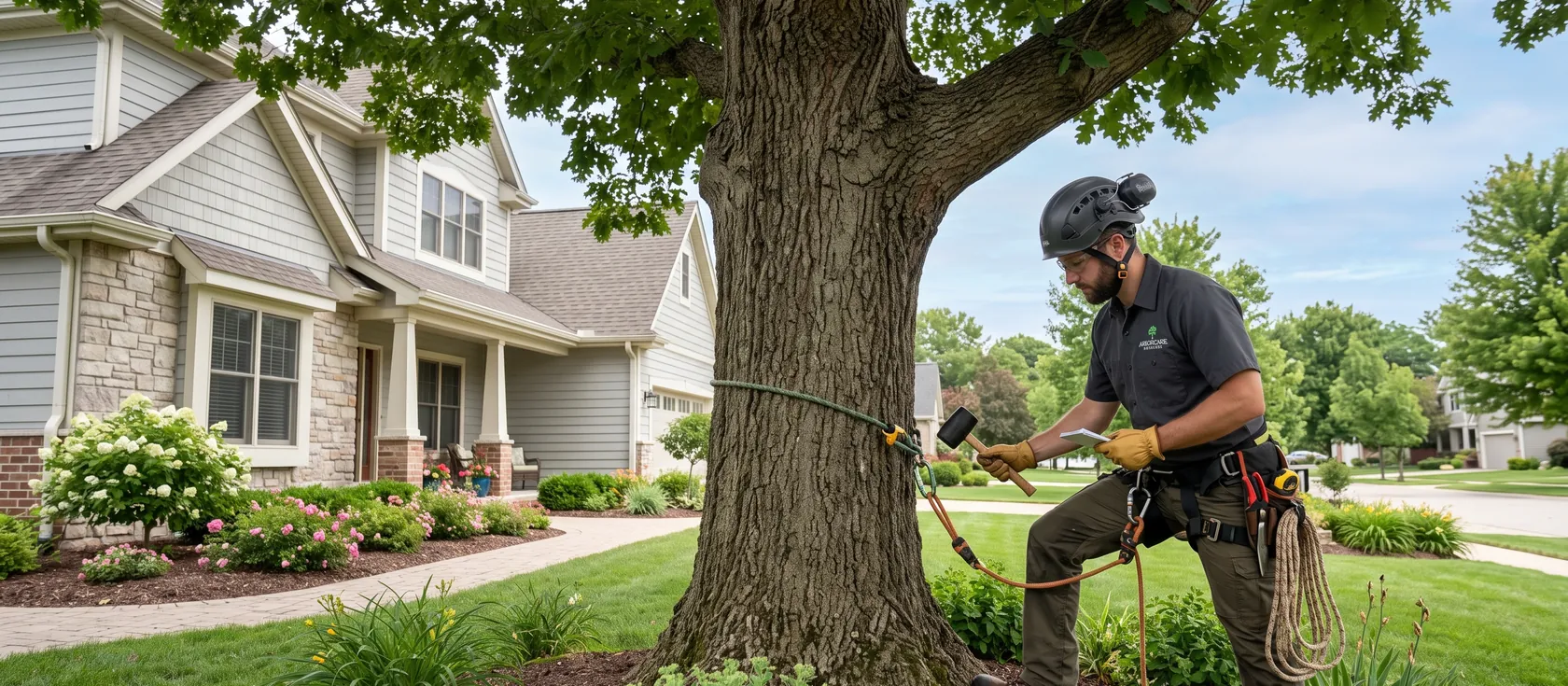 A service provider performing tree removal work