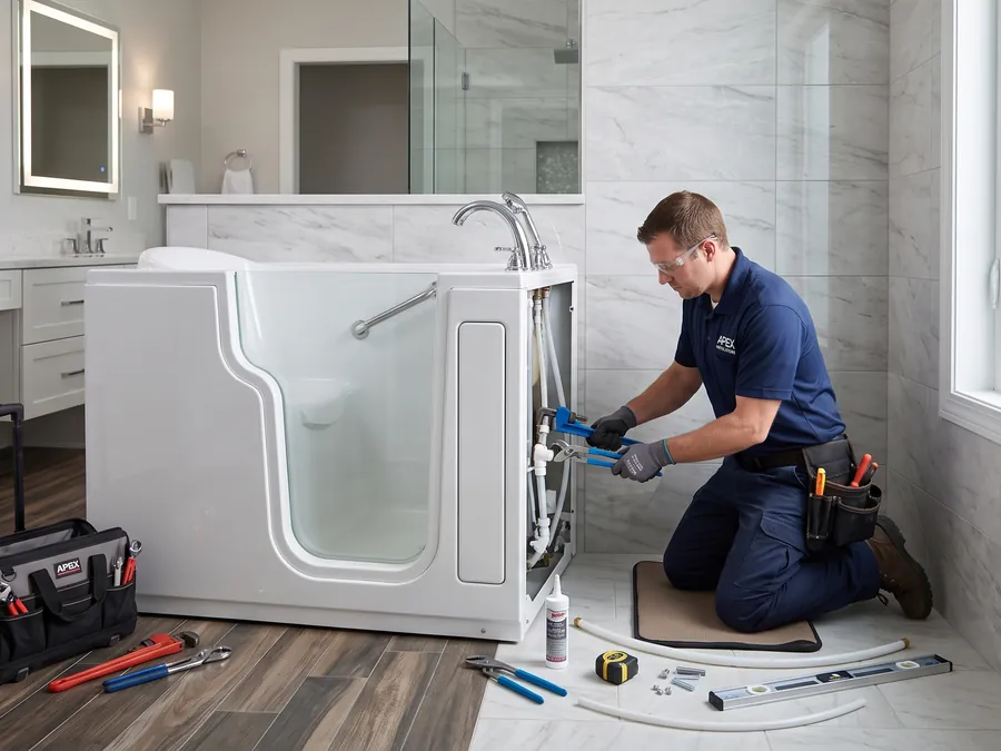 Walk-in Tubs service in progress