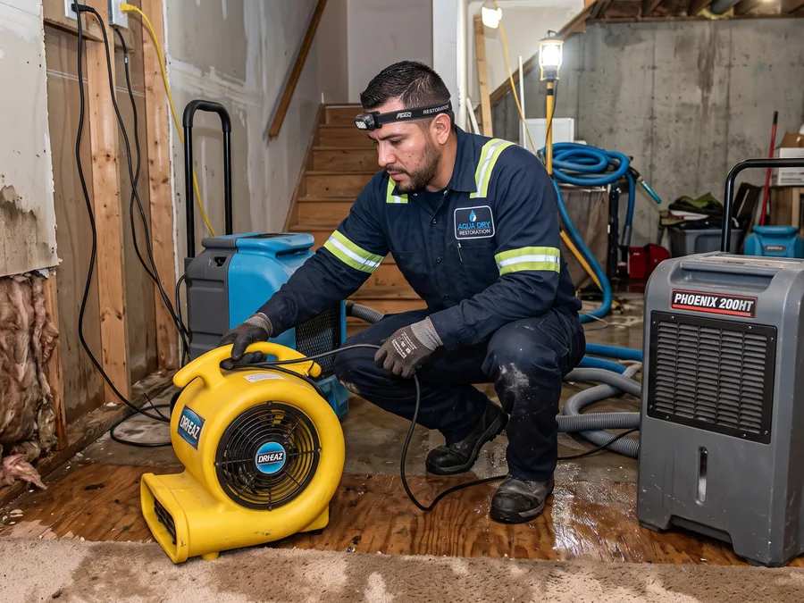 Water Damage service in progress